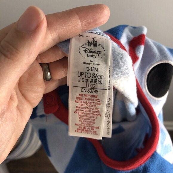 Disney Baby By The Disney Store Size 12-18 Months Mickey One Piece Fleece 28 - Picture 14 of 15